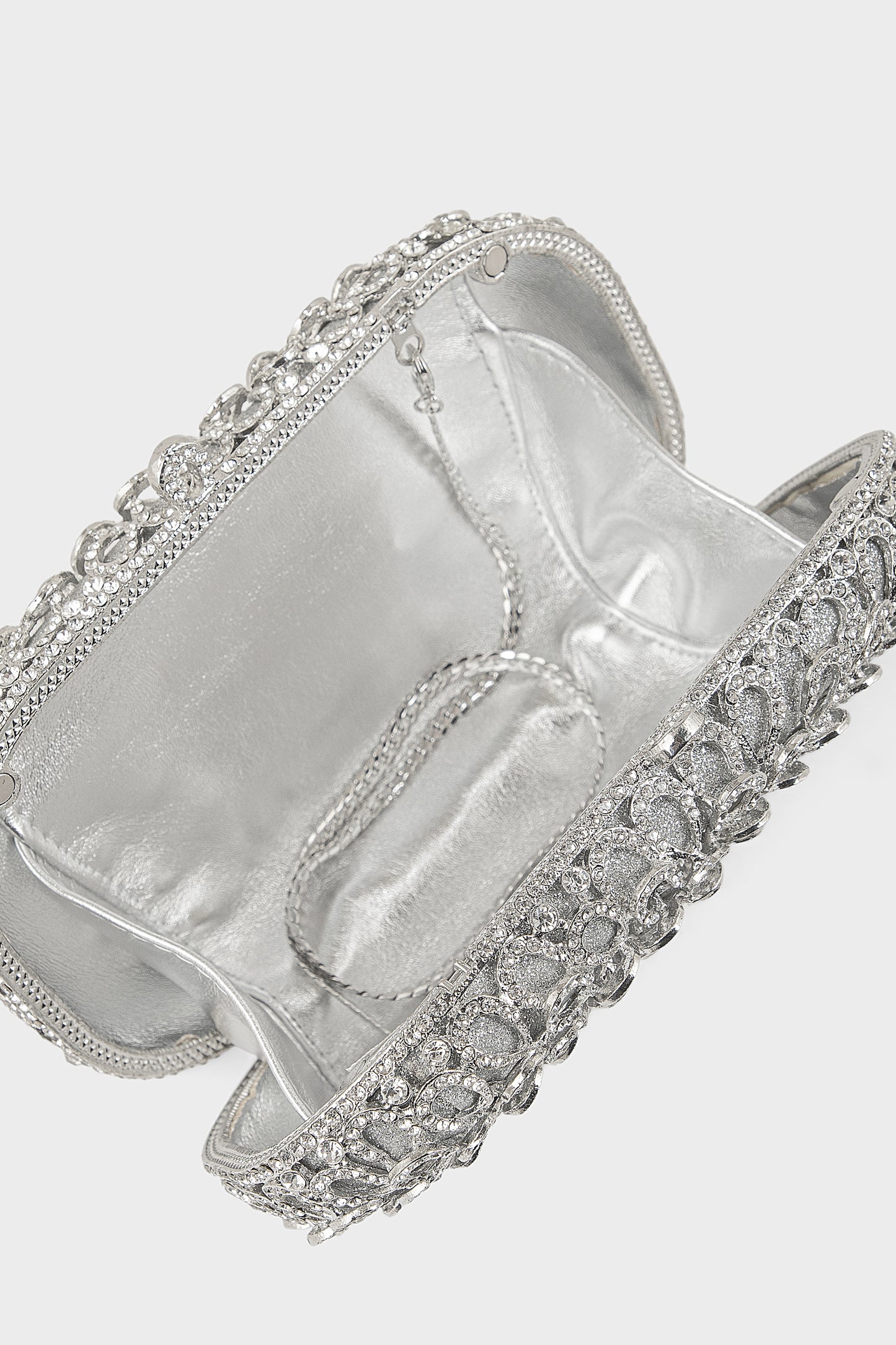 Party Wear Clutch BK4139-Silver