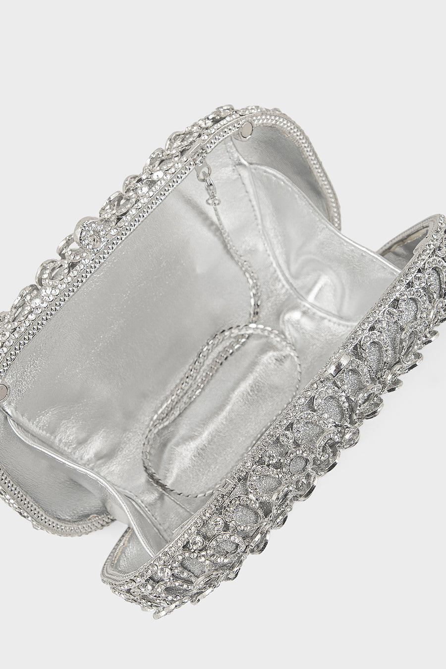 Party Wear Clutch BK4139-Silver