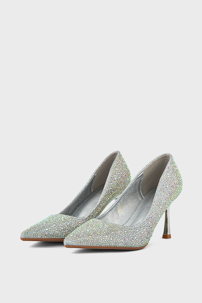 Party Wear-Court Shoes-IP5016-Silver