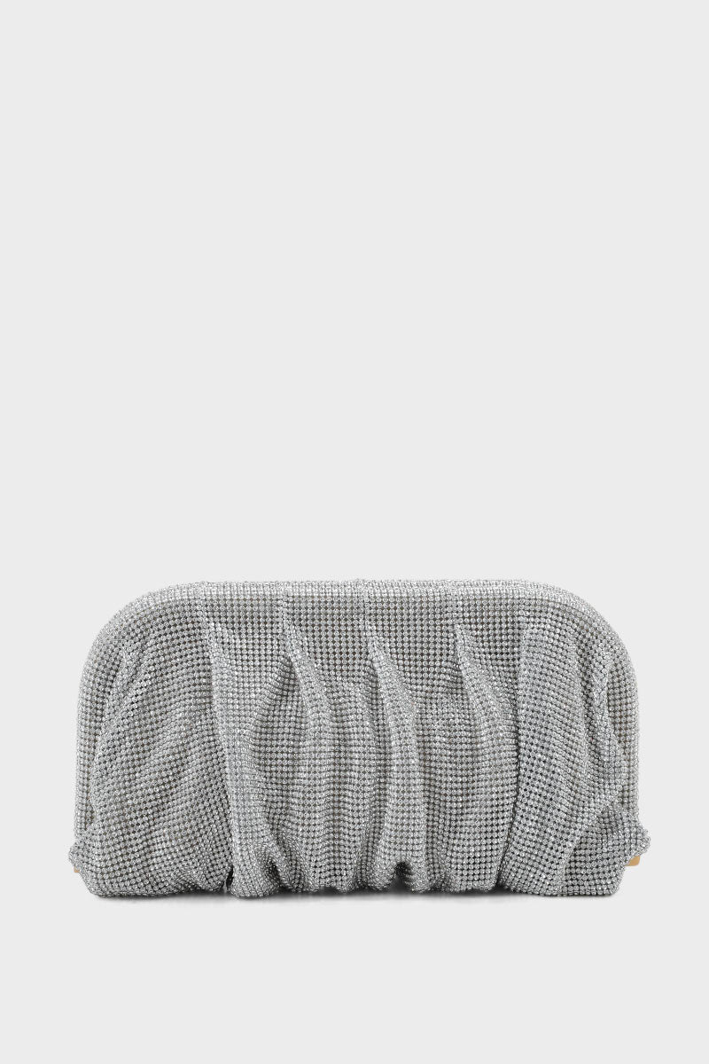 Party Wear Clutch BK4014-Silver