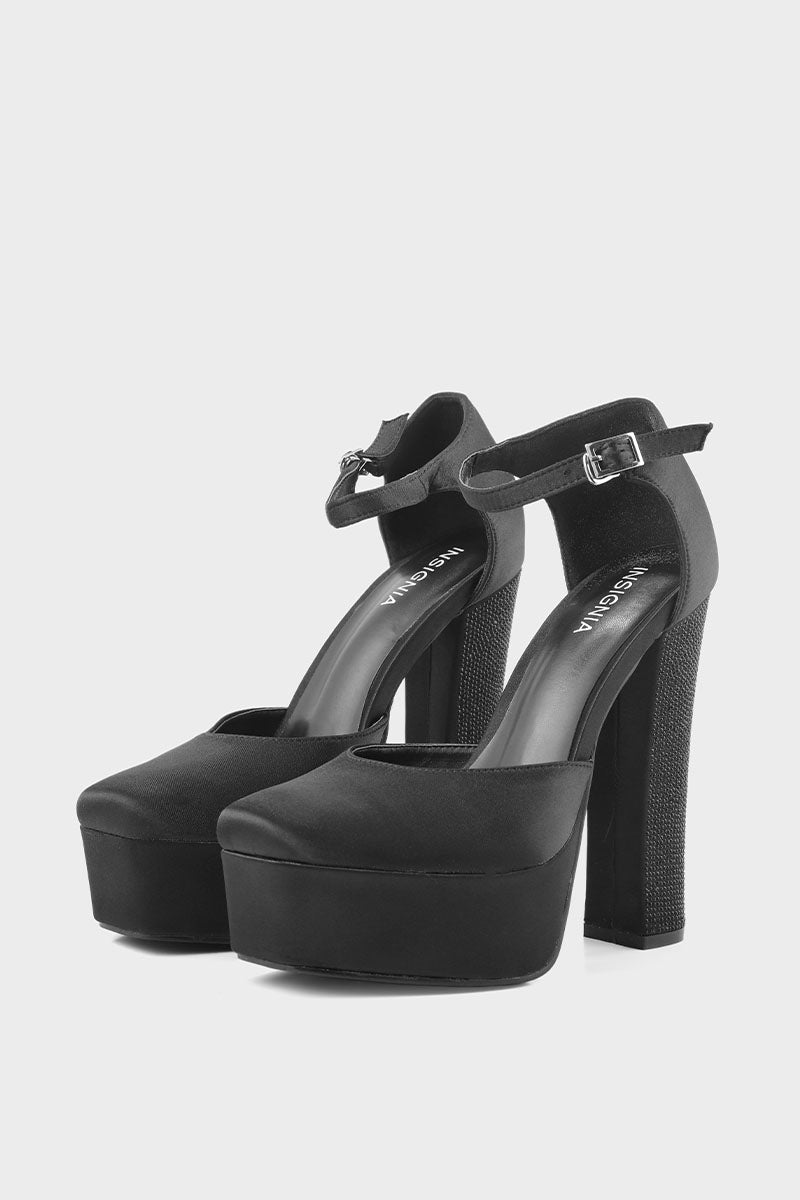 Party Wear Court Shoes I23728-Black