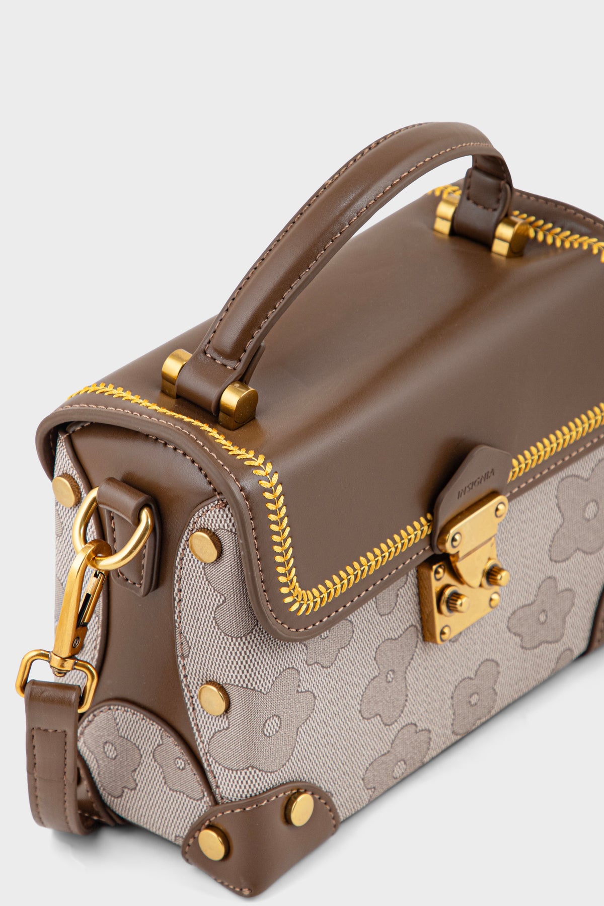 Top Handle Hand Bags BH0228-Brown