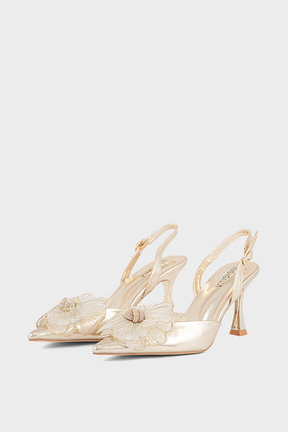 Party Wear Sling Back IP4017-Golden