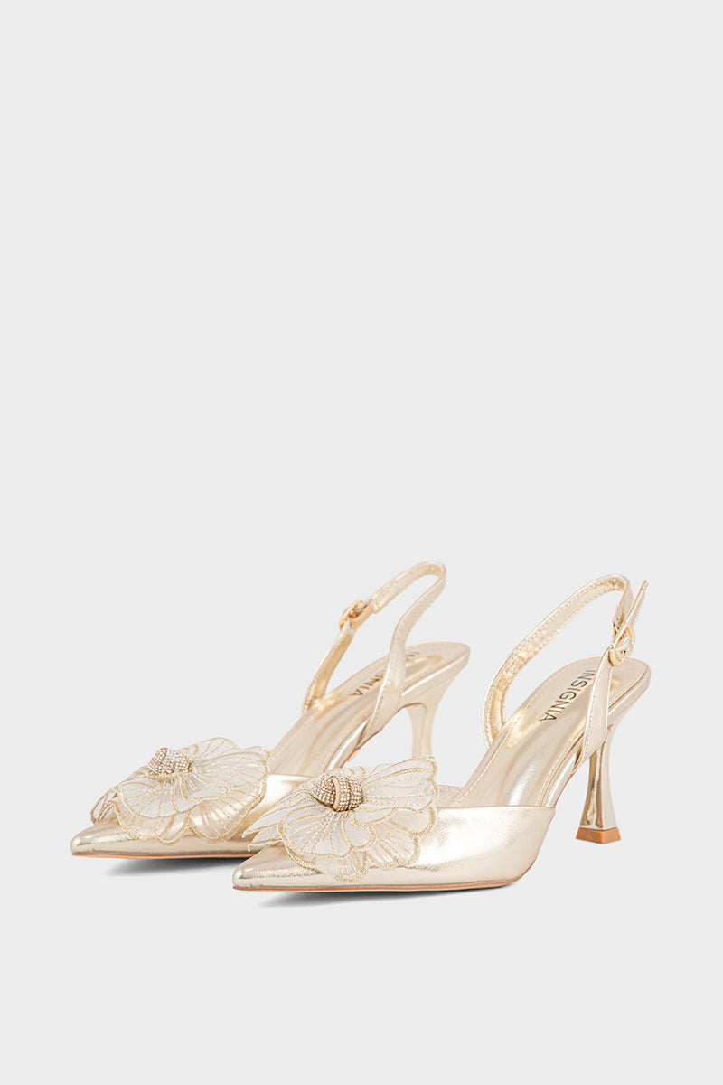 Party Wear Sling Back IP4017-Golden