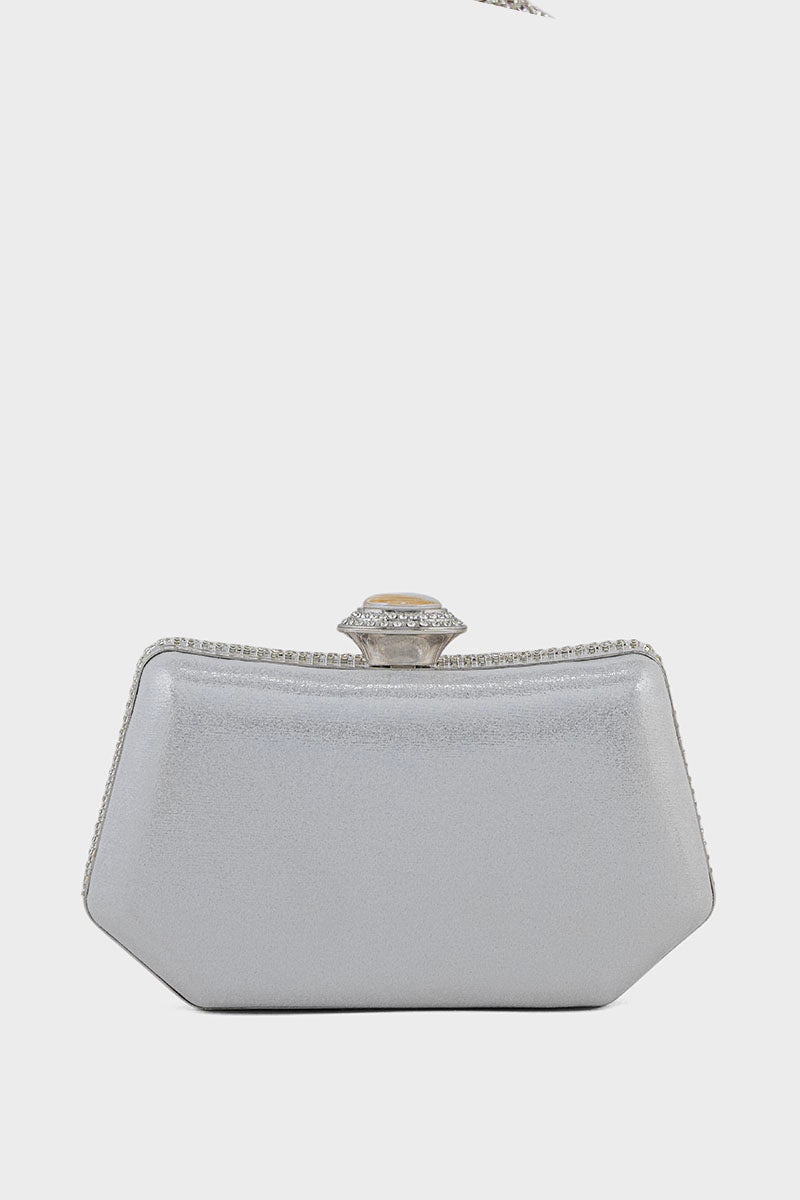Party Wear Clutch BK4111-Silver