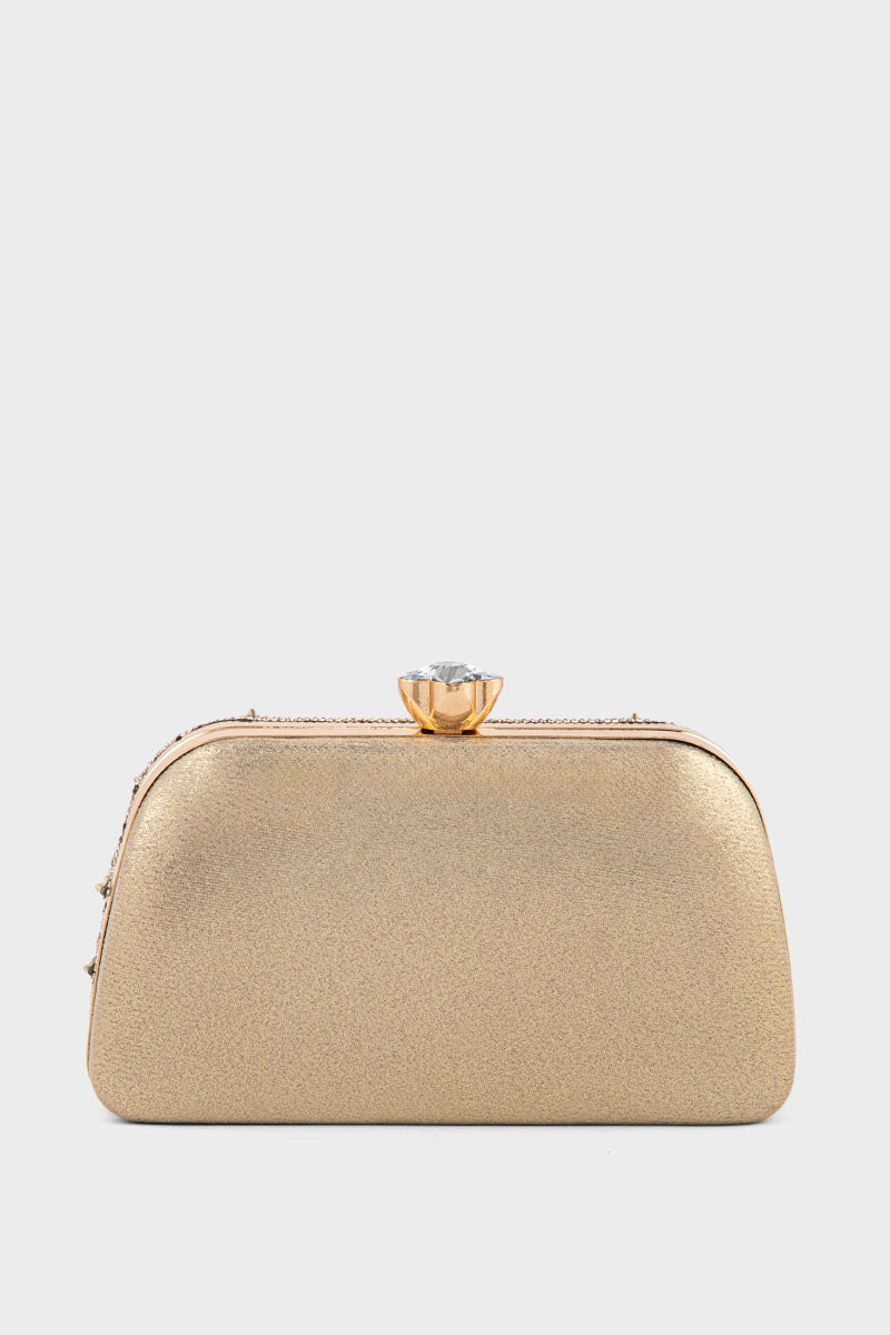 Party Wear Clutch BK4118-Golden