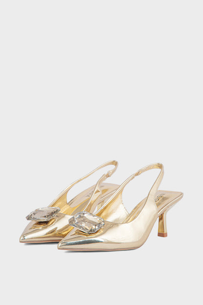 Party Wear Sling Back IP4018-Golden