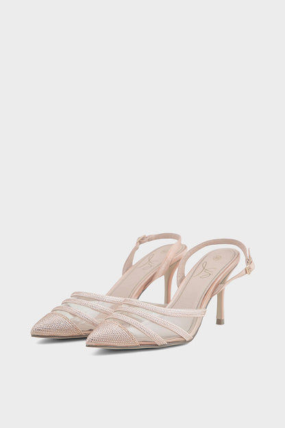 Party Wear Sling Back I47179-Peach