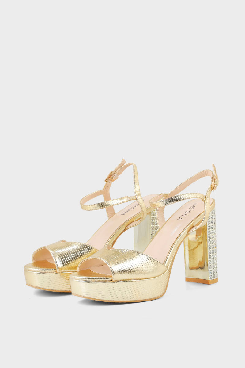 Party Wear Sandal I23725-Rose Gold