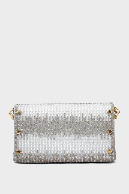 Party Wear Clutch BK4076-Silver