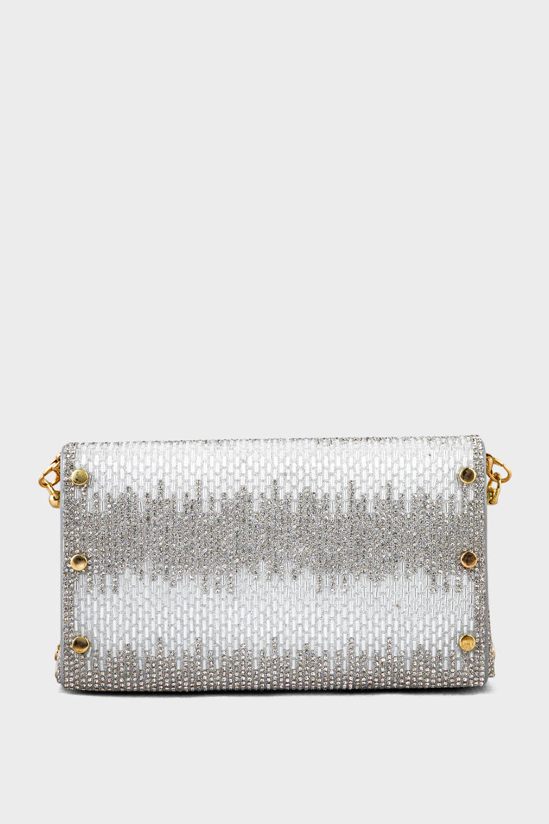 Party Wear Clutch BK4076-Silver