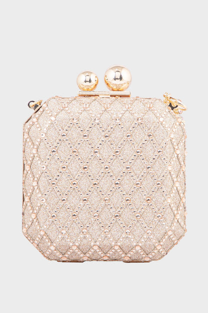 Party Wear Clutch BK4045-Peach
