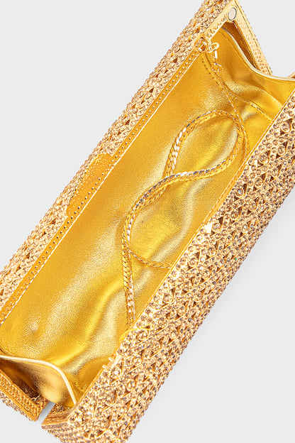 Party Wear Clutch BK4136-Golden