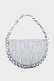 Party Wear Clutch BH0117-Silver