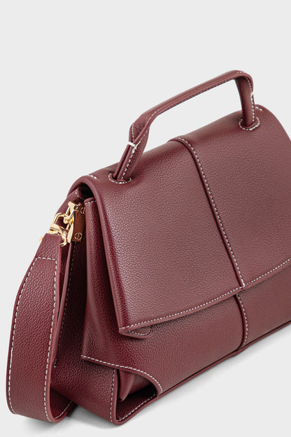 Top Handle Hand Bags BS2415-Maroon