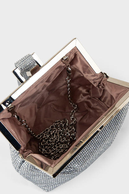 Party Wear Clutch BK4167-Silver