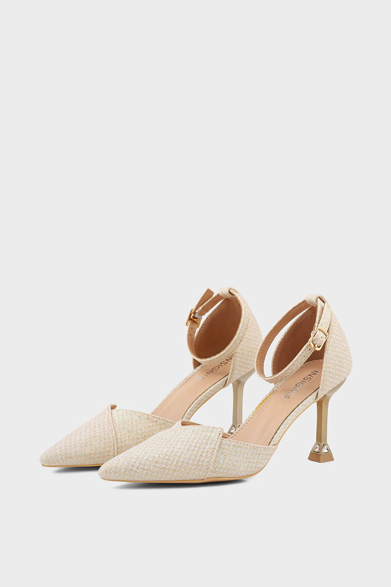 Party Wear Court Shoes I44465-Dull Gold