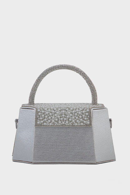 Party Wear Clutch BK4121-White