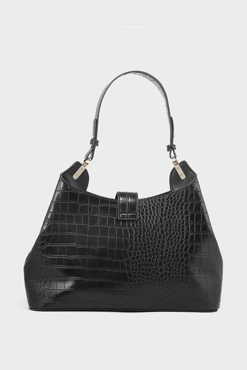 Baguette Shoulder Bags B10523-Black