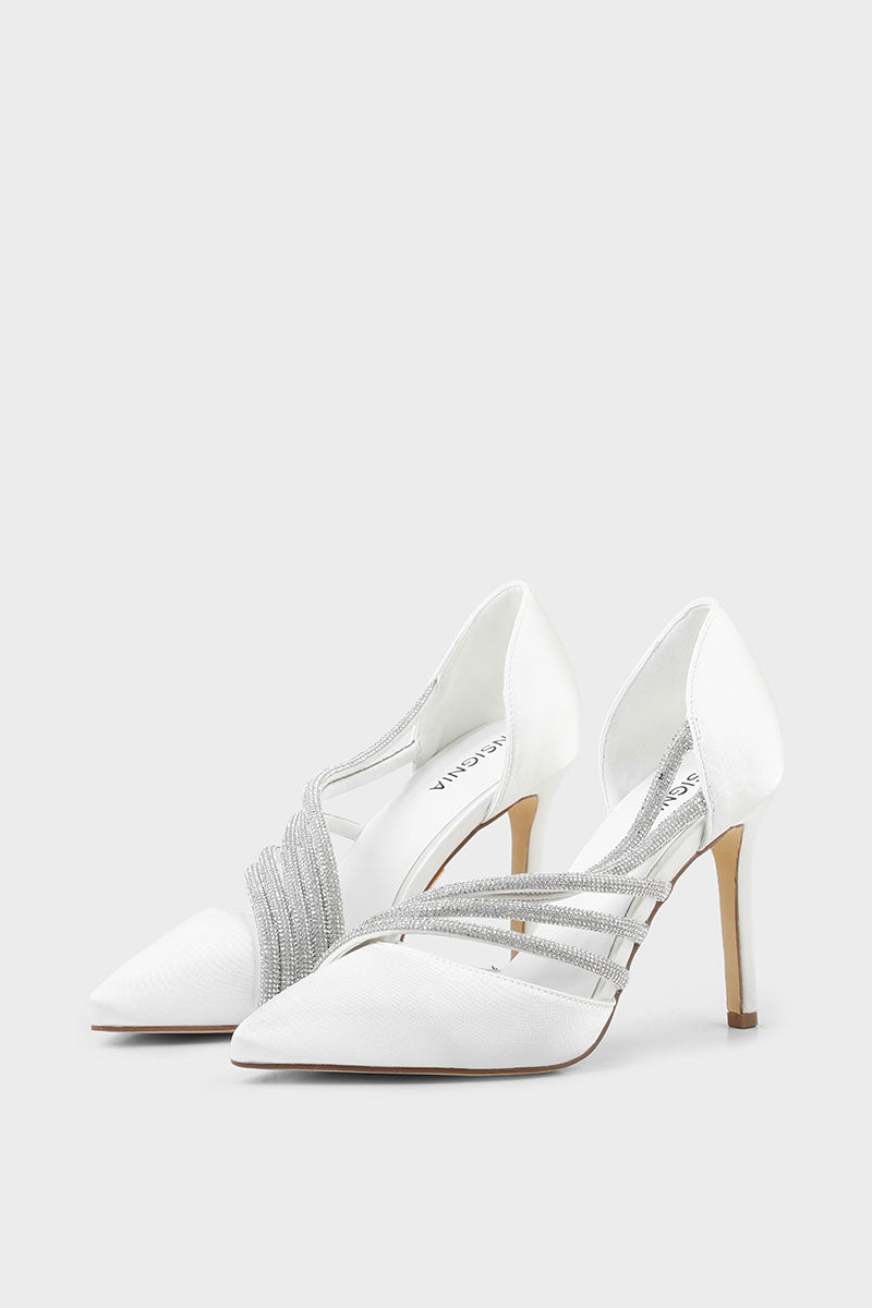 Party Wear Court Shoes I44471-White