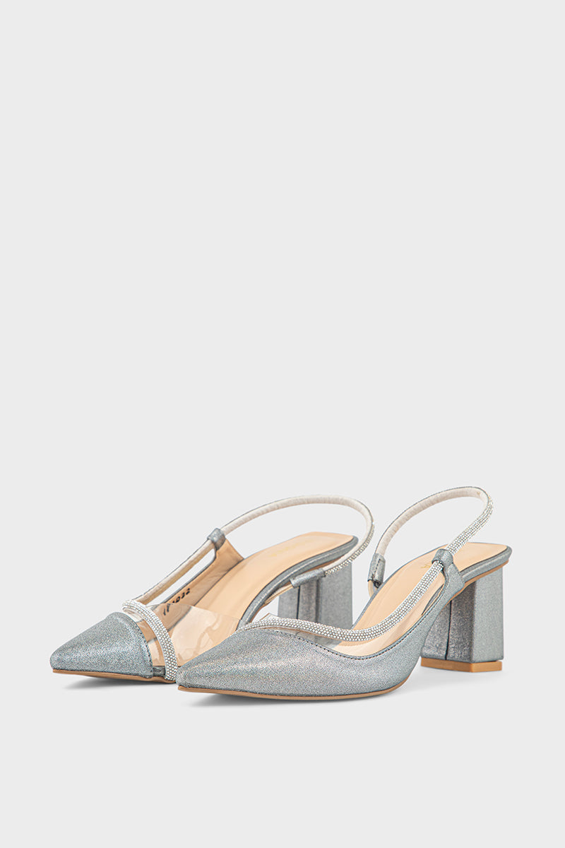 Party Wear Sling Back IP4032-Pewter