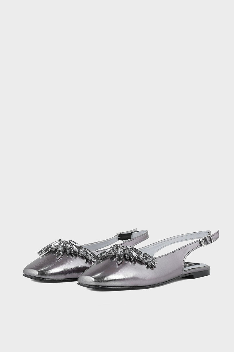 Casual Sling Back IP4016-Gun Metallic