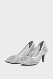 Party Wear Court Shoes IP5024-Silver