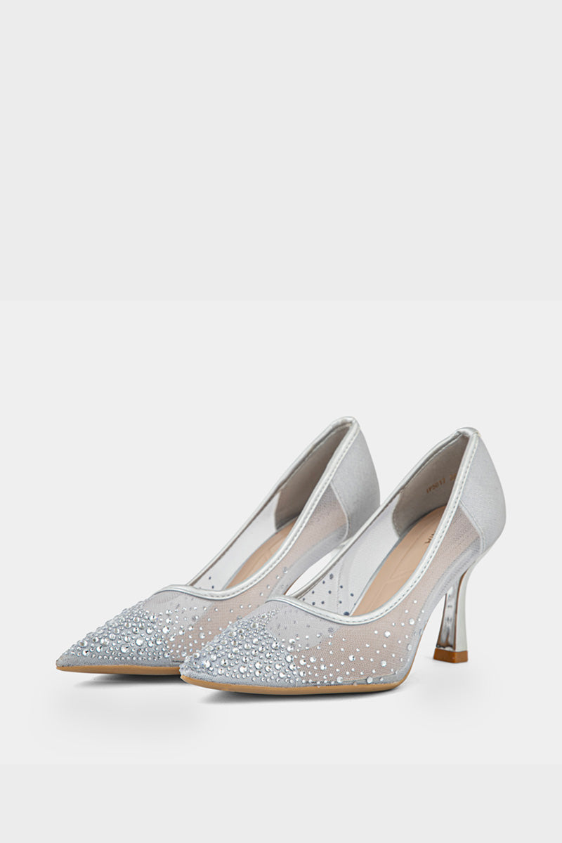 Party Wear-Court Shoes-IP5017-Silver