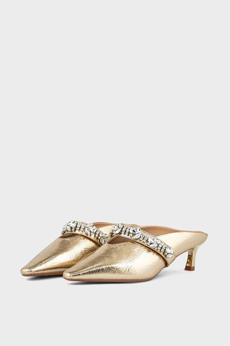 Party Wear Mule IP8511-Gold