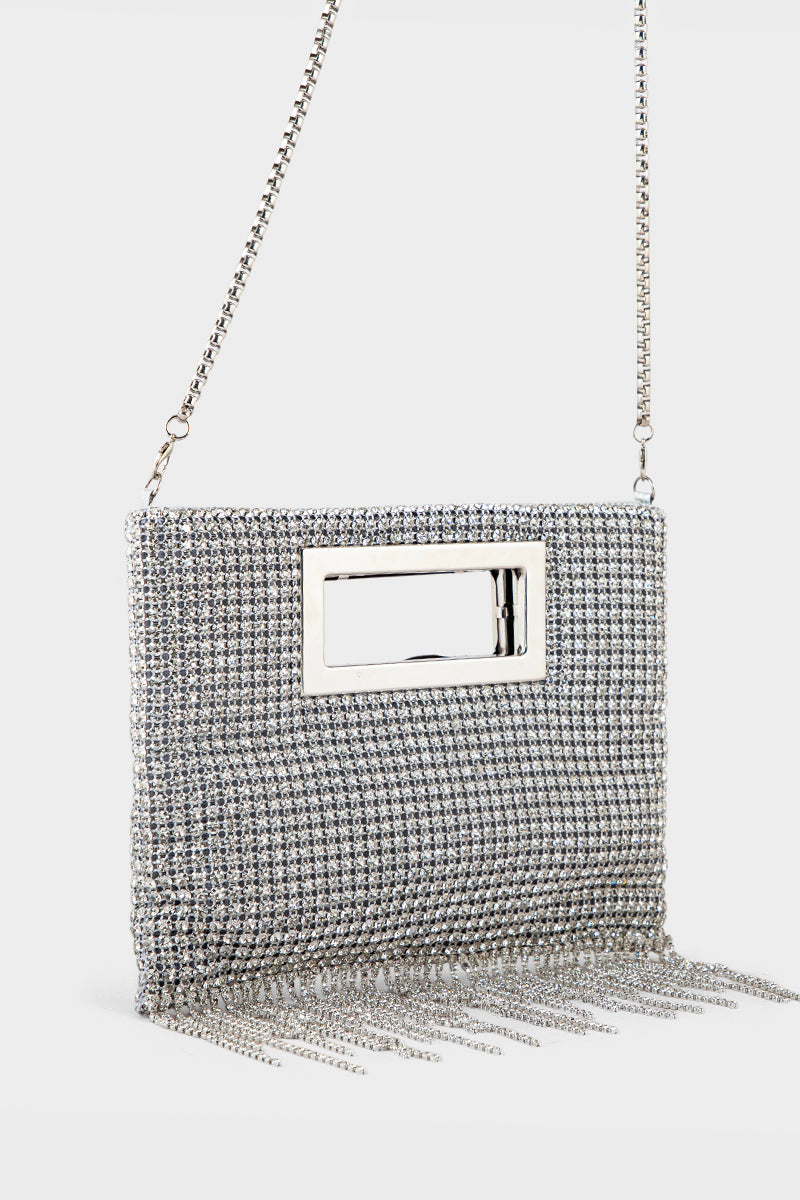 Party Wear Clutch BK4068-Silver