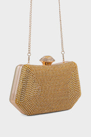 Party Wear Clutch BK4111-Golden