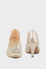 Party Wear Court Shoes IP5024-Gold