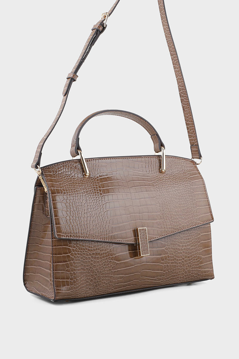 Top Handle Hand Bags BH0013-Brown