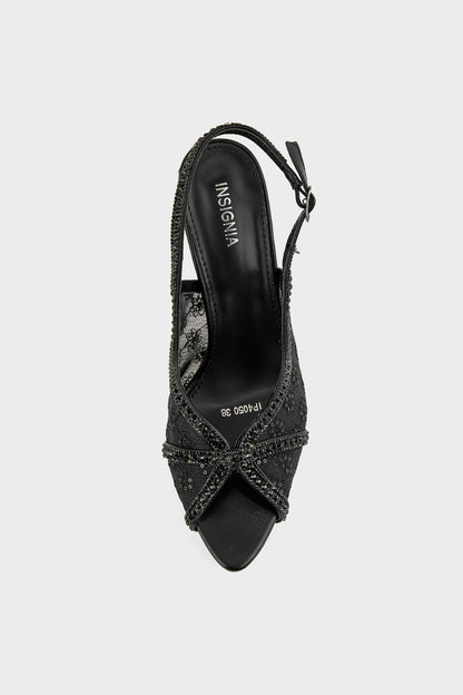 Party Wear Sling Back IP4050-Black