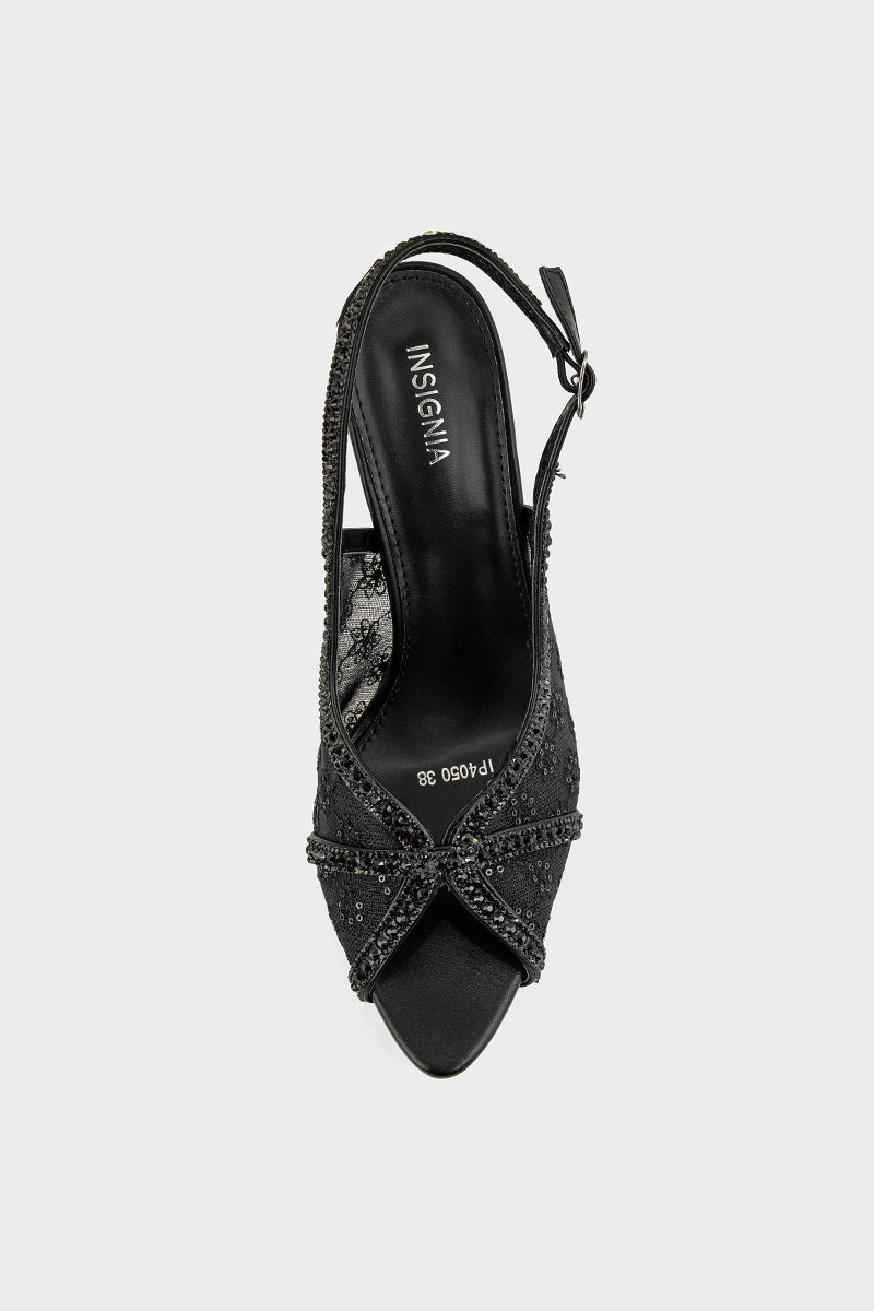 Party Wear Sling Back IP4050-Black