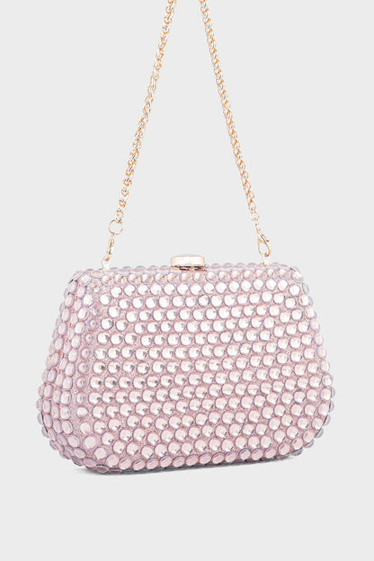 Party Wear Clutch BK4035-Rose Gold