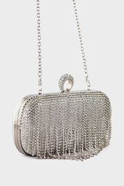 Party Wear Clutch BK4097-Silver