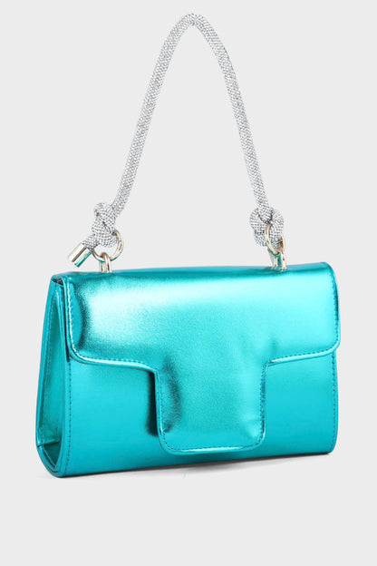 Top Handle Hand Bags BH0036-Teal Blue