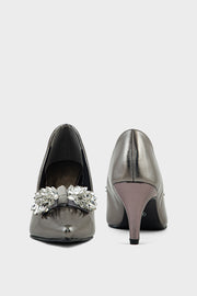 Party Wear Court Shoes IP5025-Pewter