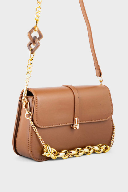 Flap Shoulder Bags BS2074-Tan