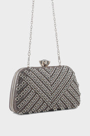 Party Wear Clutch BK4118-Silver