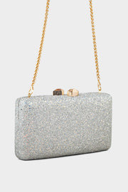 Party Wear Clutch BK4078-Silver