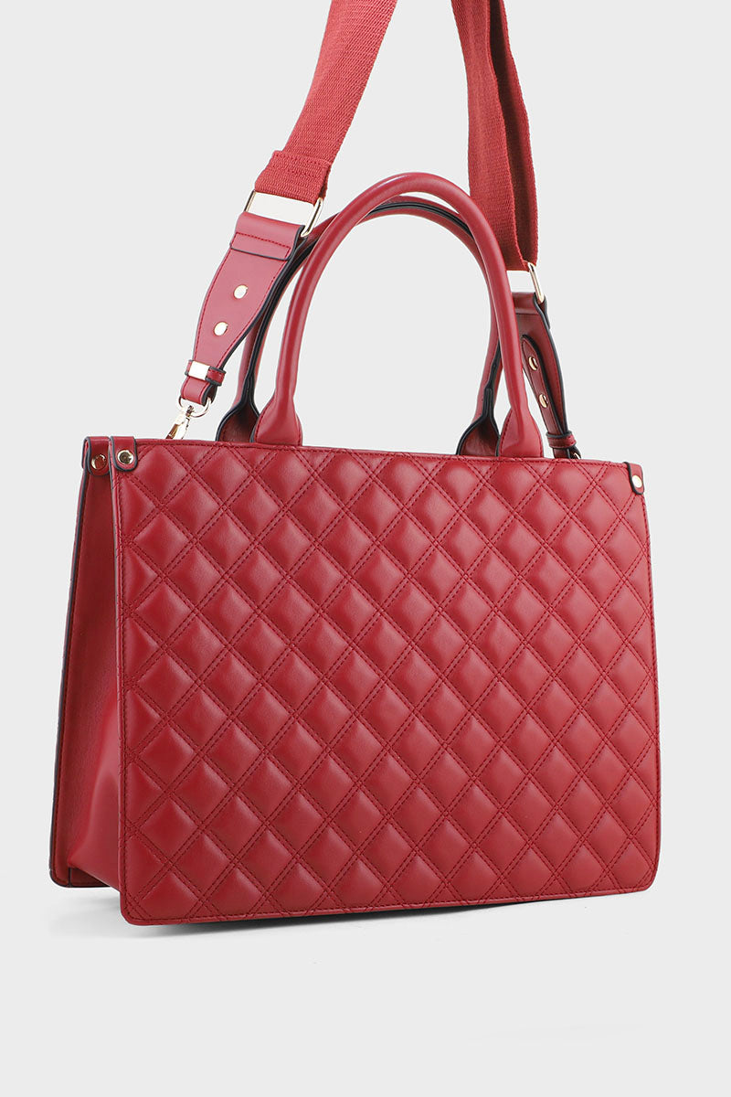 Formal Tote Hand Bags B10538-Maroon