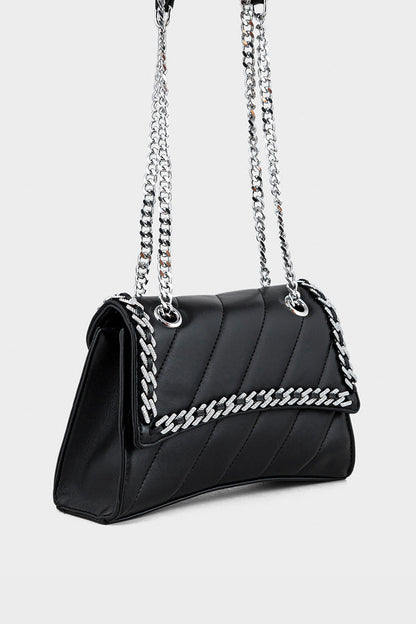 Flap Shoulder Bags BS2122-Black