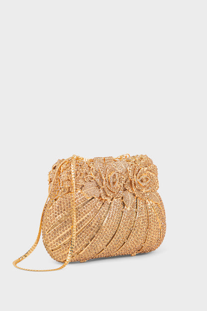 Party Wear Clutch BK4135-Golden