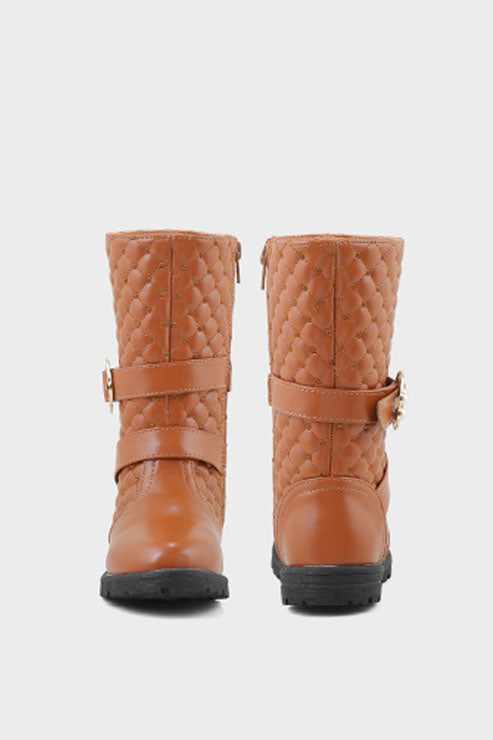 Girls Formal Boots Q10022-Camel