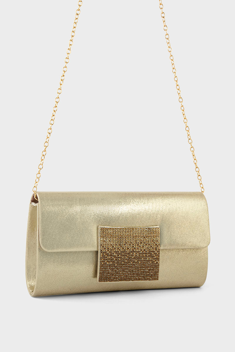 Party Wear Clutch BK4110-Golden