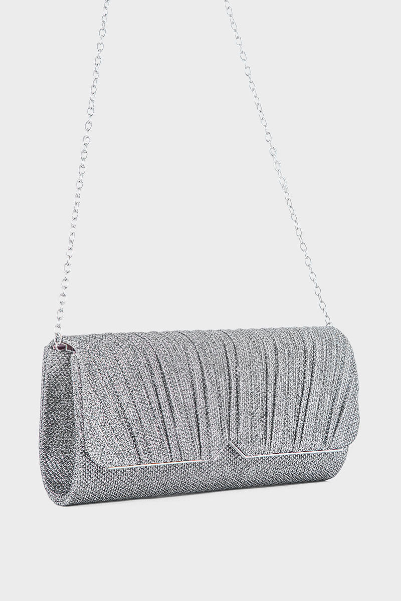 Party Wear Clutch BK4034-Silver