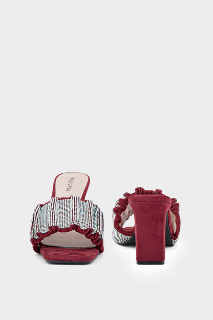 Party Wear Slip On I29182-Maroon