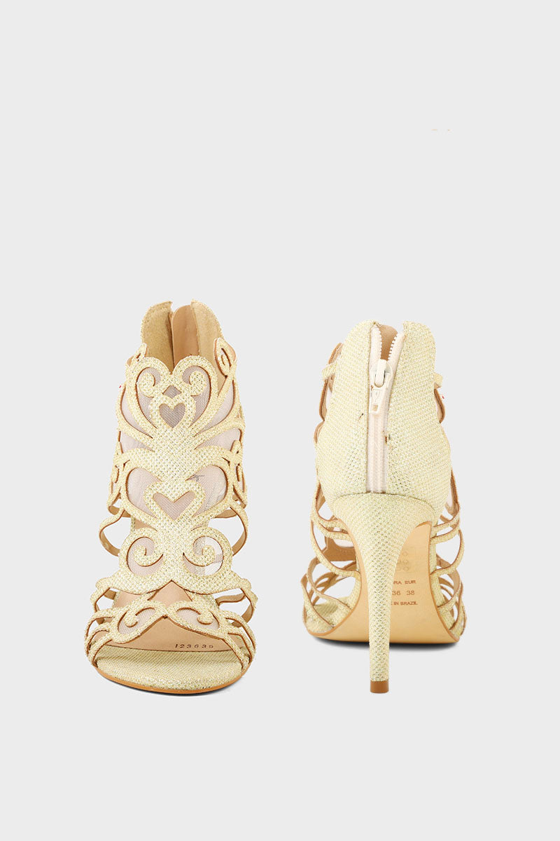 Party Wear Sandal I23639-Golden